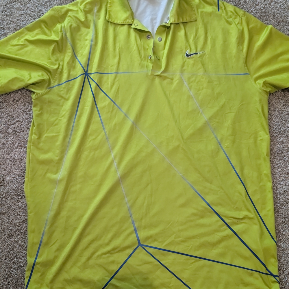Nike Men's Yellow Polo Shirt